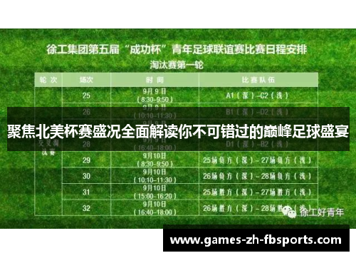 聚焦北美杯赛盛况全面解读你不可错过的巅峰足球盛宴